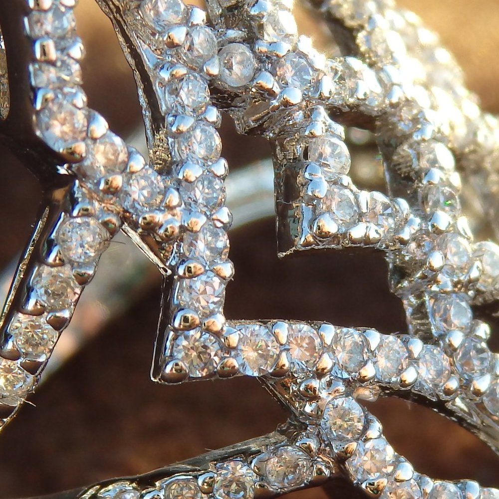 Crystalline Spiderweb Cuff Ring - image 5